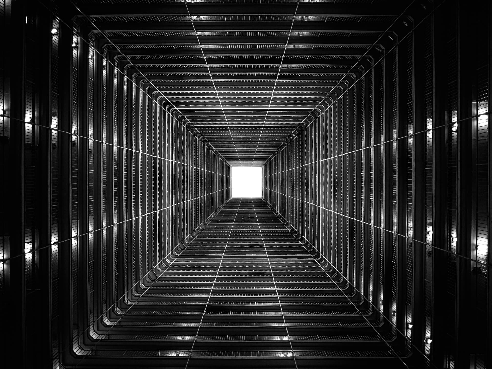 Modern architectural structure representing data organization and framework
